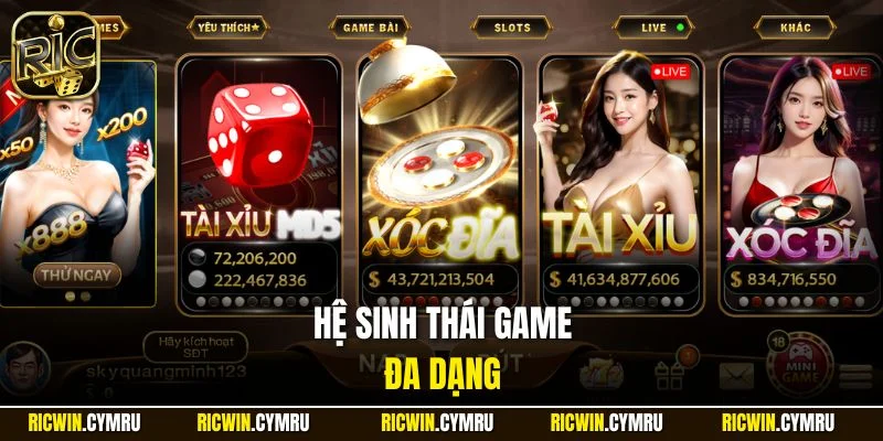 Hệ sinh thái game đa dạng